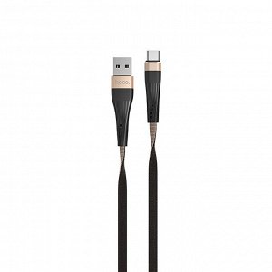 Кабель USB - Type-C Hoco U39 Slender (120 см) (gold/black)