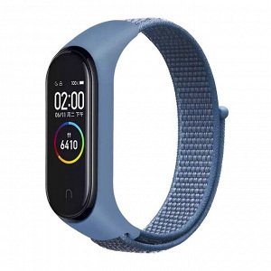 Ремешок WB09 для "Xiaomi Mi Band 3/Mi Band 4" спортивный на липучке (blue)