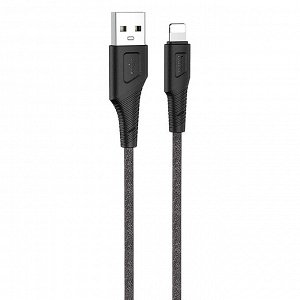 Кабель USB - Apple lightning Hoco X58 Airy silicone (100 см) (black)