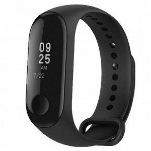 Ремешок WB13 для "Xiaomi Mi Band 3/Mi Band 4" силиконовый (black)