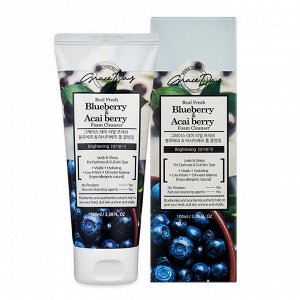 Grace Day Пенка для умывания с экстрактами черники Real Fresh Blueberry & Acai Berry Foam Cleanser