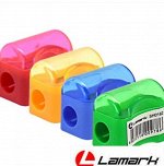 Точилка с контейнером, 1 отверстие Lamark, ассорти