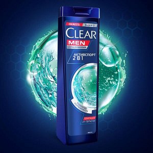 Clear MEN 2в1 шампунь и бальзам-ополаскиватель Активспорт против перхоти для мужчин, с цинком 200 мл