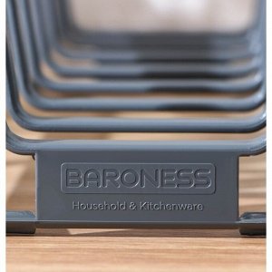 Подставка для крышек и досок разделочных BARONESS «Лари», 29x14x6 см, пластик, МИКС