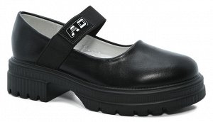Туфли МИКАСА, артикул AV13-3-1, цвет черный, материал иск.кожа