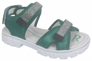 Туфли открытые Tom&Miki, артикул B-10068-F, цвет зеленый, материал иск.кожа