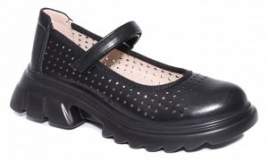 Туфли Капитошка, артикул C14674, цвет черный, материал иск.кожа