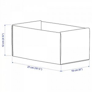 KOMPLEMENT КОМПЛИМЕНТ Коробка, светло-серый, 15x27x12 см