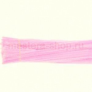 Пушистая проволока шенил (синель)  Розово-белая