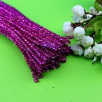 Блестящая проволока шенил (синель) Фиолетовая темная