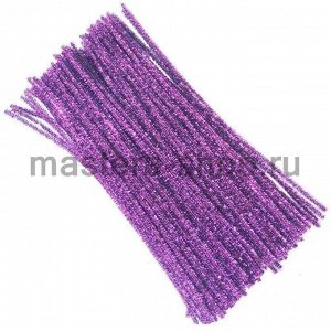 Блестящая проволока шенил (синель) Фиолетовая светлая