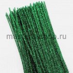 Блестящая проволока шенил (синель) Изумрудная