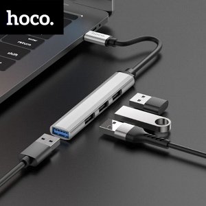 USB-C Хаб Hoco Mini Adapter 4 в 1