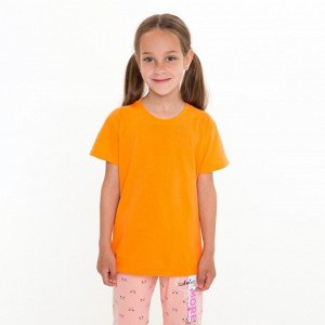 Футболка детская, цвет оранжевый, рост 98 см