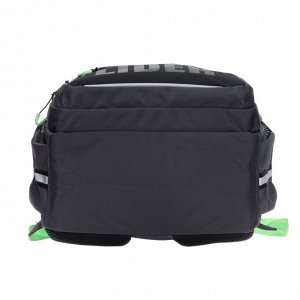 Рюкзак школьный Grizzly "Лидер", 39 х 28 х 19 см, эргономичная спинка, отделение для ноутбука, чёрный