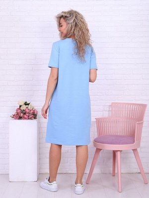 Трикотаж Плюс Платье женское VL-667(голубой) распродажа