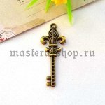 Винтажная подвеска Ключ Француская лилия