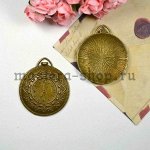 Винтажная подвеска Часы выпуклые