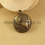 Винтажная подвеска Глобус