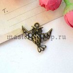 Винтажная подвеска Сова маленькая объемная