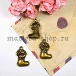 Винтажная подвеска Сапог с бантиками