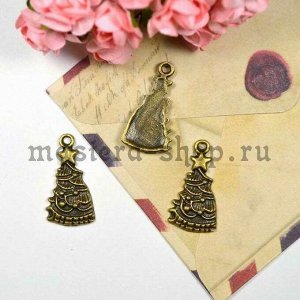 Винтажная подвеска Елочка с гирляндой