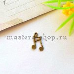 Винтажная подвеска Ноты изогнутые