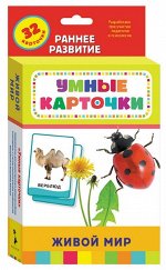Живой мир (Развивающие карточки 0+) 64стр., 200х110х20мм, Картон