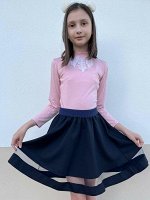 Синяя школьная юбка для девочки Цвет: тёмно-синий