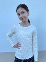 Молочная блузка для девочки Цвет: экрю