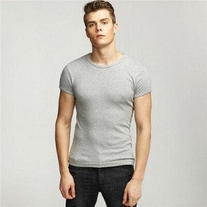 Набор мужских футболок с круглым вырезом (2 шт), цвет серый