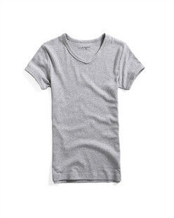 Набор мужских футболок с V-образным вырезом (2 шт), цвет серый