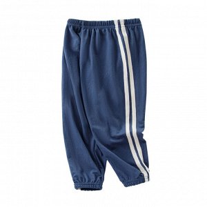 Детские спортивные брюки на резинке, цвет синий