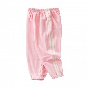 Детские спортивные брюки на резинке, цвет светло-розовый