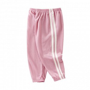 Детские спортивные брюки на резинке, цвет розовый