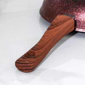 Сковорода Granit ultra red, d=24 см, съёмная ручка, антипригарное покрытие, цвет коричневый