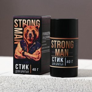 Стик для бритья Strong man, аромат мужской парфюм, 40 г