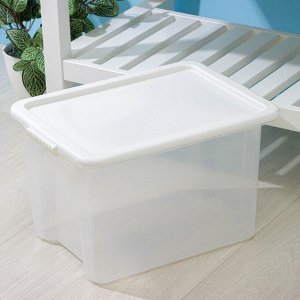 Контейнер для хранения Porter, 21 л, 42x32x26 см, с крышкой, цвет слоновая кость