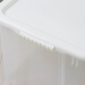 Контейнер для хранения Porter, 21 л, 42x32x26 см, с крышкой, цвет слоновая кость