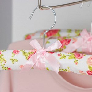 Вешалка-плечики для одежды мягкая «Розы нежные», размер 44-48