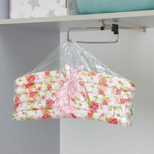 Вешалка-плечики для одежды мягкая «Розы нежные», размер 44-48