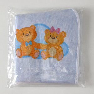 Чехол для одежды детский «Медвежата», 50?80 см, спанбонд, цвет синий