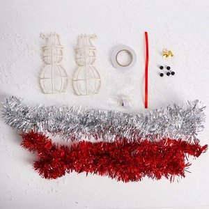 Новогодний ночник- украшение своими руками «Снеговик»