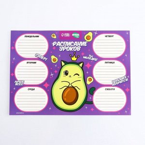 Расписание уроков «Милый авокадо» А4