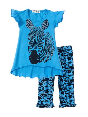 Комплект для девочек "Blue Zebra", цвет Синий