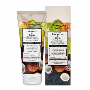 652628 "Grace Day" REAL FRESH COCONUT & CICA FOAM CLEANSER  Освежающая пенка для умывания с кокосом и центеллой 100 мл  1/100