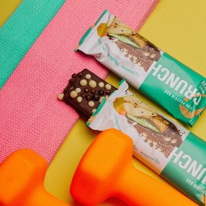 Протеиновый батончик Crunch Bar «Сладкая груша с мятной карамелью» спортивное питание, 60 г