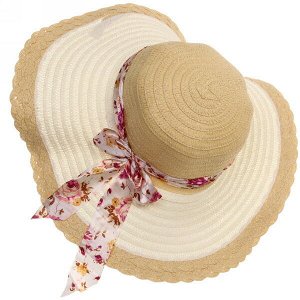 Шляпа женская с широкими полями "TiraMiSu- Аврора", р58, ширина полей 12 см