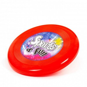 Игрушка "Летающая тарелка" д22,5см, h2,5см, пластик, красный (Беларусь)