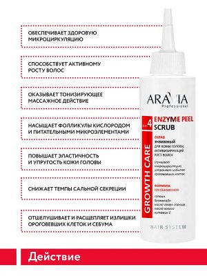 ARAVIA Professional Скраб энзимный для кожи головы, активизирующий рост волос Enzyme Peel Scrub, 150 мл